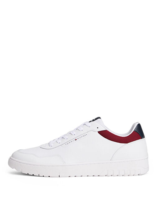 Tommy Hilfiger Beyaz Erkek Sneaker TH BASKET CORE LTH - Görsel 5