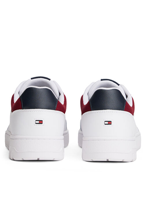 Tommy Hilfiger Beyaz Erkek Sneaker TH BASKET CORE LTH - Görsel 4