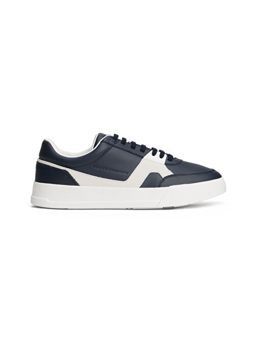 Tommy Hilfiger Lacivert Erkek Deri Sneaker TH COURT CRAFT LTH MIX - Görsel 2