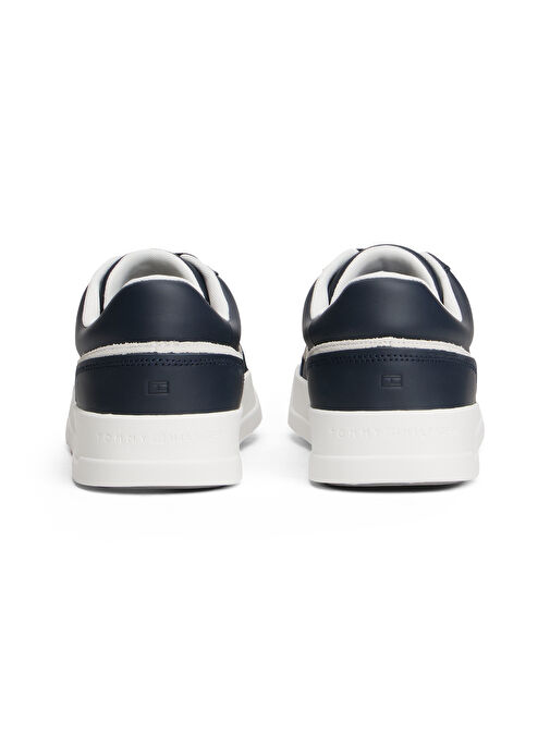 Tommy Hilfiger Lacivert Erkek Deri Sneaker TH COURT CRAFT LTH MIX - Görsel 6