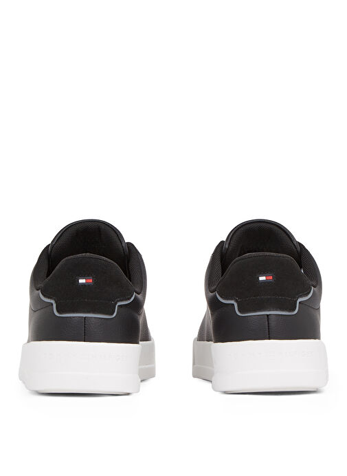 Tommy Hilfiger Beyaz Erkek Sneaker TH COURT LTH DETAIL ESS - Görsel 4