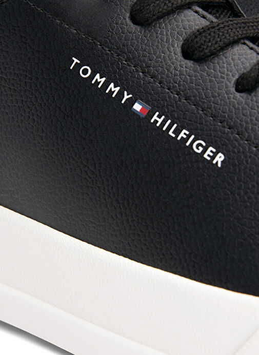 Tommy Hilfiger Beyaz Erkek Sneaker TH COURT LTH DETAIL ESS - Görsel 6