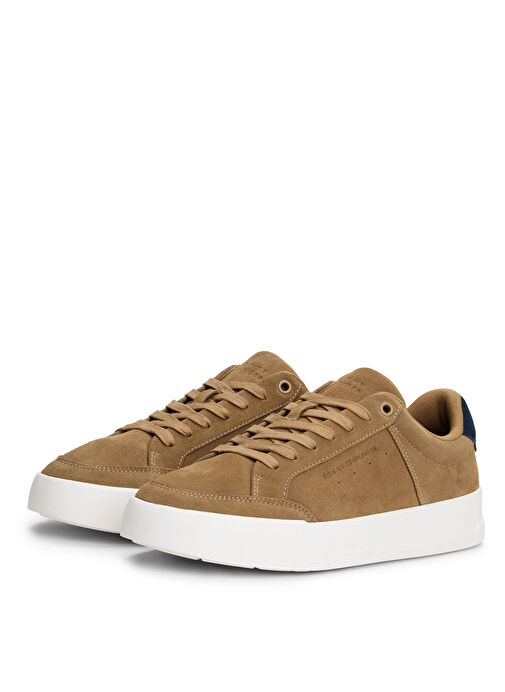 Tommy Hilfiger Kahverengi Erkek Sneaker TH COURT SUMMER SUEDE - Görsel 3