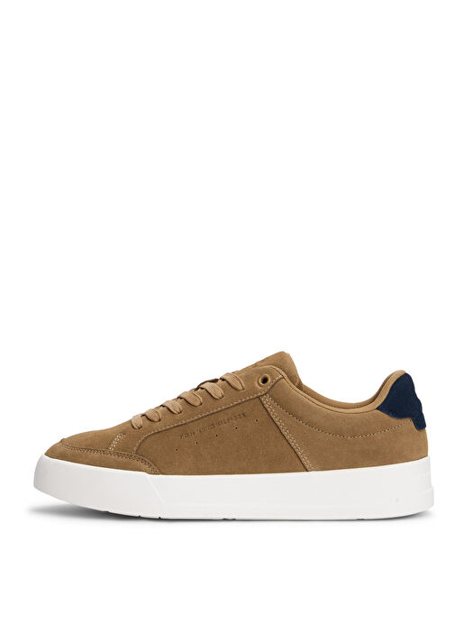 Tommy Hilfiger Kahverengi Erkek Sneaker TH COURT SUMMER SUEDE - Görsel 4