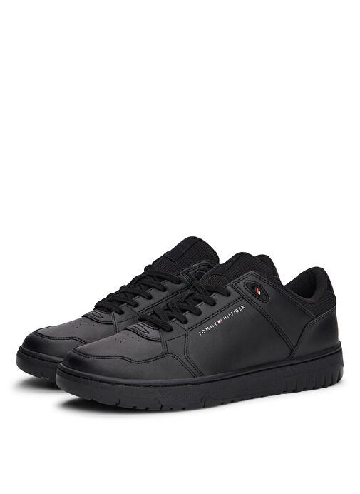Tommy Hilfiger Siyah Erkek Sneaker TH BASKET CORE LITE LTH MIX - Görsel 3