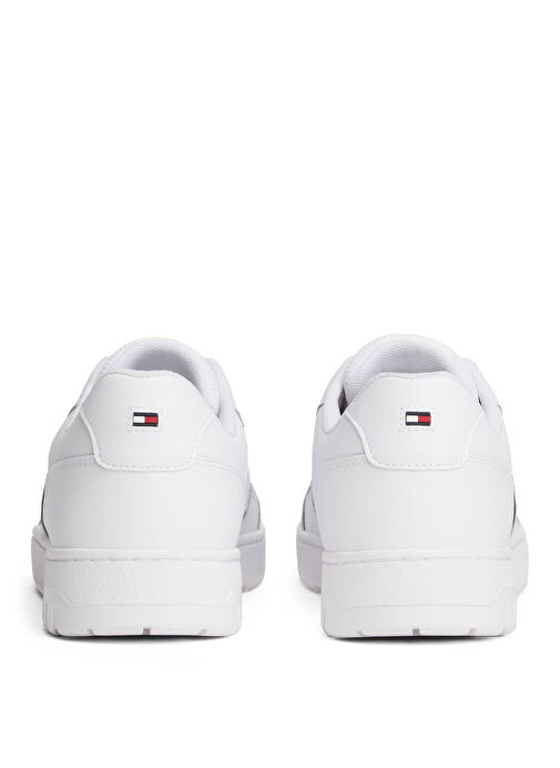 Tommy Hilfiger Beyaz Erkek Sneaker TH BASKET CORE STRIPES - Görsel 6