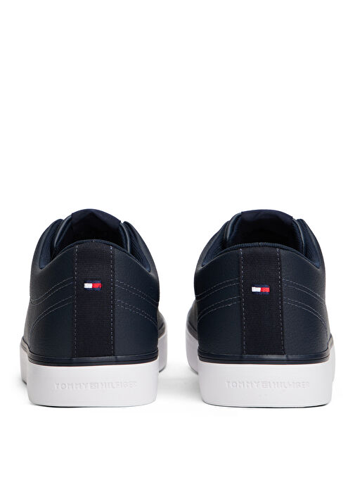 Tommy Hilfiger Lacivert Erkek Sneaker TH HI VULC CORE LOW LTH II ESS - Görsel 4