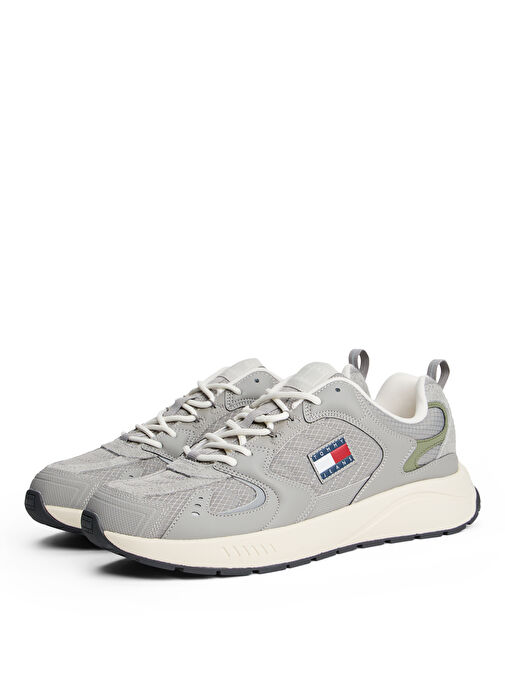 Tommy Hilfiger Gri Erkek Sneaker TJM RUNNER MIX MATERIAL - Görsel 3