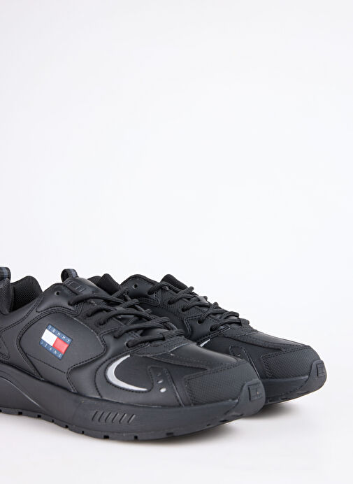 Tommy Hilfiger Siyah Erkek Sneaker TJM RUNNER LEATHER - Görsel 6