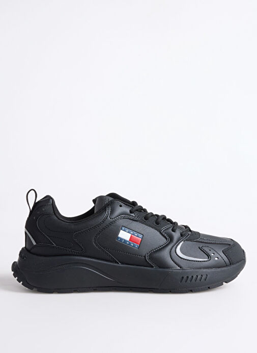 Tommy Hilfiger Siyah Erkek Sneaker TJM RUNNER LEATHER - Görsel 2