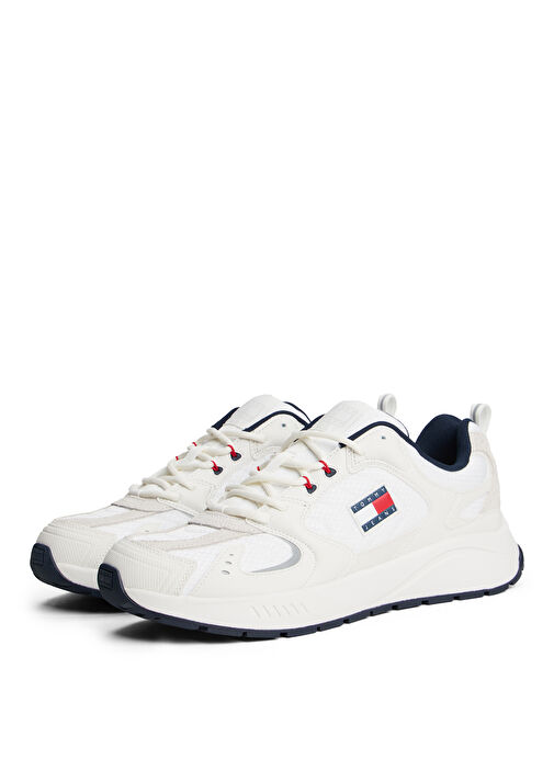 Tommy Hilfiger Ekru Erkek Sneaker TJM RUNNER MIX MATERIAL - Görsel 3