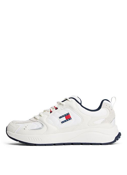 Tommy Hilfiger Ekru Erkek Sneaker TJM RUNNER MIX MATERIAL - Görsel 4