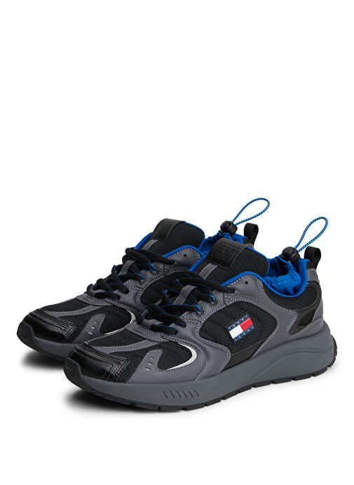 Tommy Hilfiger Çok Renkli Erkek Sneaker TJM RUNNER MIX MATERIAL - Görsel 3