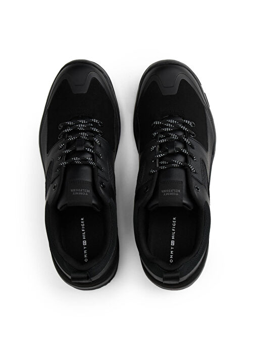 Tommy Hilfiger Siyah Erkek Sneaker VIBRAM LOW RUNNER TECH - Görsel 4