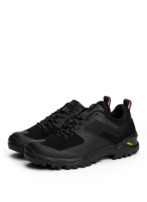 Tommy Hilfiger Siyah Erkek Sneaker VIBRAM LOW RUNNER TECH - Görsel 3