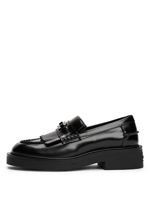 Tommy Hilfiger Siyah Kadın Deri Loafer EN0EN02790 - Görsel 4