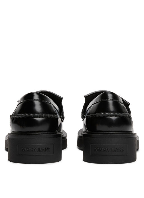 Tommy Hilfiger Siyah Kadın Deri Loafer EN0EN02790 - Görsel 5