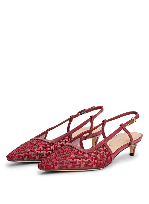 Tommy Hilfiger Kırmızı Kadın Topuklu Ayakkabı FW0FW08746 - Görsel 3