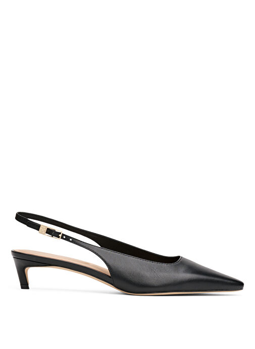 Tommy Hilfiger Siyah Kadın Deri Topuklu Ayakkabı FW0FW08711 - Görsel 2