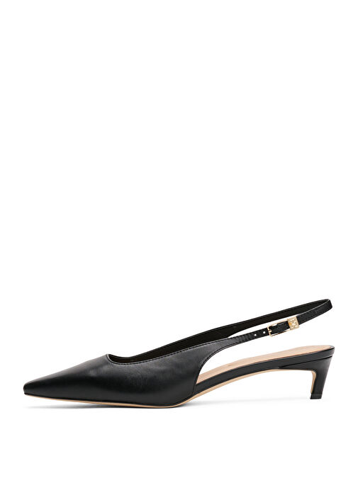 Tommy Hilfiger Siyah Kadın Deri Topuklu Ayakkabı FW0FW08711 - Görsel 4