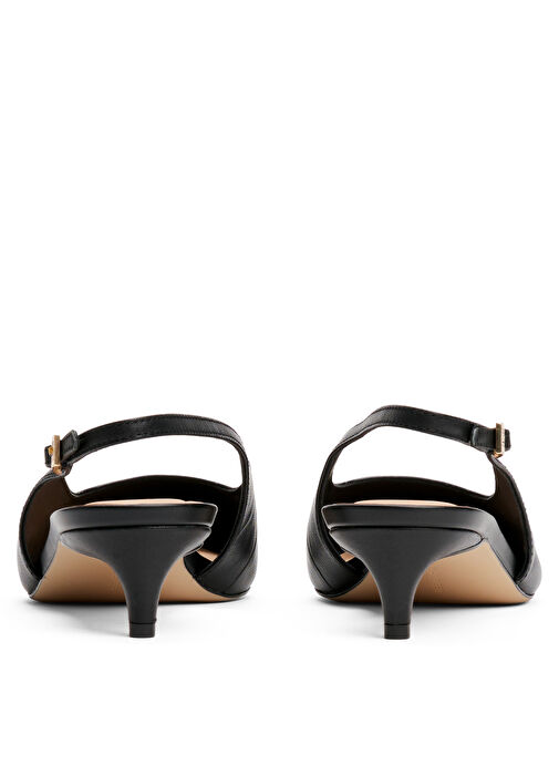 Tommy Hilfiger Siyah Kadın Deri Topuklu Ayakkabı FW0FW08711 - Görsel 5