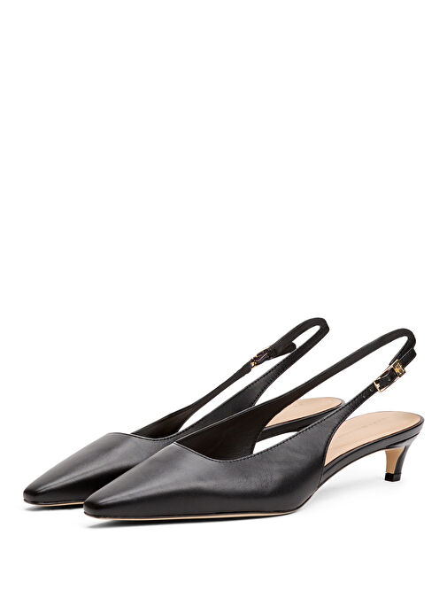 Tommy Hilfiger Siyah Kadın Deri Topuklu Ayakkabı FW0FW08711 - Görsel 3