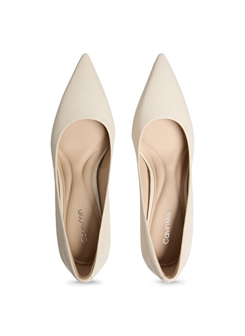 Calvin Klein Ekru Kadın Deri Stiletto HW0HW02561 - Görsel 5