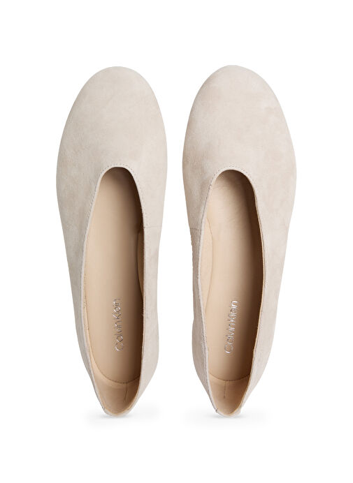 Calvin Klein Bej Kadın Deri Babet HW0HW02565 - Görsel 5