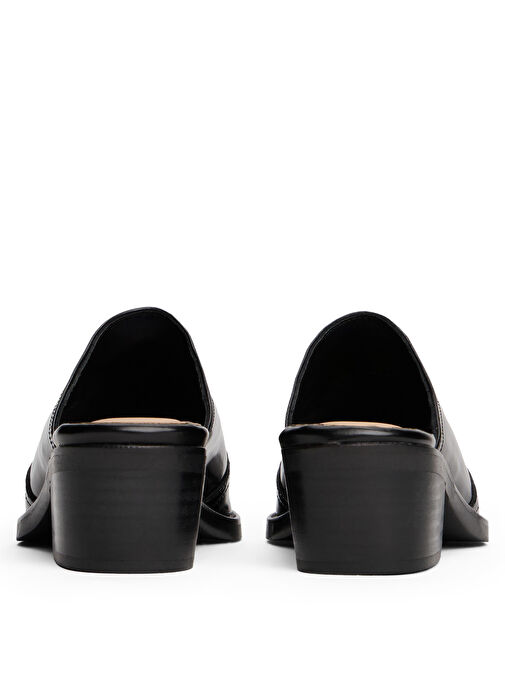 Tommy Hilfiger Siyah Kadın Deri Topuklu Ayakkabı FW0FW08887 - Görsel 5