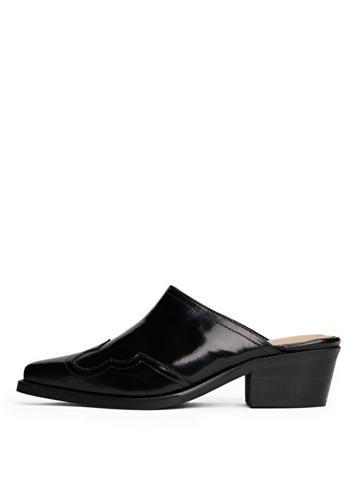 Tommy Hilfiger Siyah Kadın Deri Topuklu Ayakkabı FW0FW08887 - Görsel 4