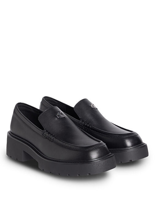 Calvin Klein Siyah Kadın Deri Loafer YW0YW01862 - Görsel 4