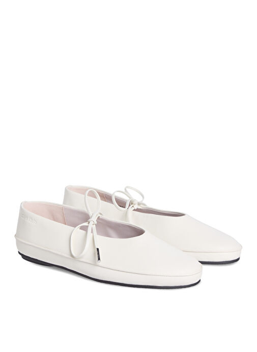 Calvin Klein Beyaz Kadın Deri Babet HW0HW02656 - Görsel 4