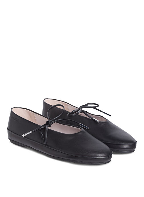 Calvin Klein Siyah Kadın Deri Babet HW0HW02656 - Görsel 4