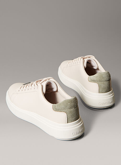 Calvin Klein Bej Kadın Deri Sneaker HW0HW02540 - Görsel 6