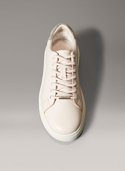 Calvin Klein Bej Kadın Deri Sneaker HW0HW02540 - Görsel 3