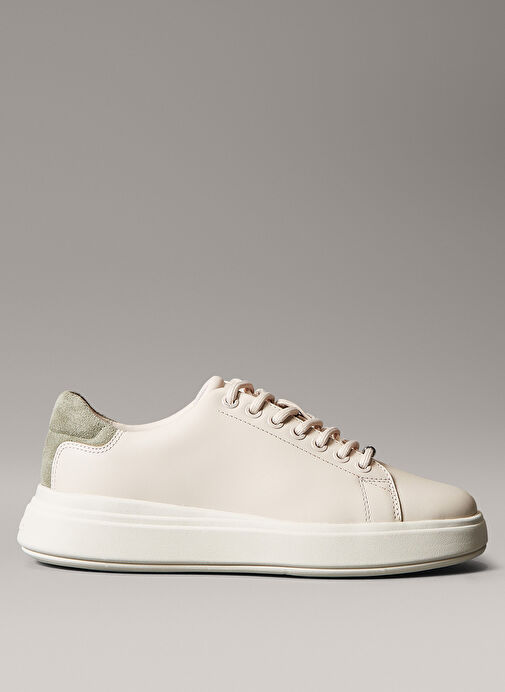 Calvin Klein Bej Kadın Deri Sneaker HW0HW02540 - Görsel 2