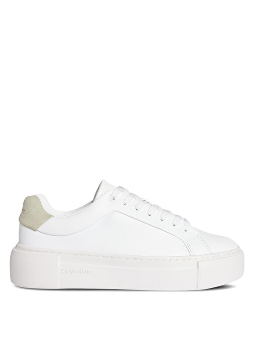 Calvin Klein Beyaz Kadın Deri Sneaker HW0HW02570 - Görsel 2