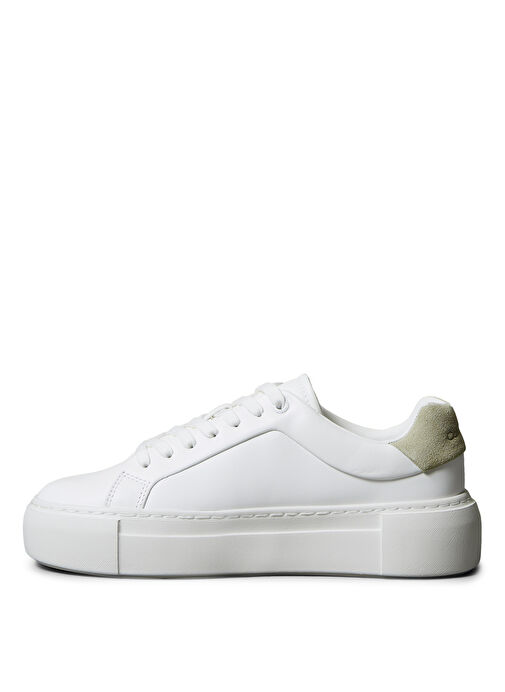 Calvin Klein Beyaz Kadın Deri Sneaker HW0HW02570 - Görsel 3