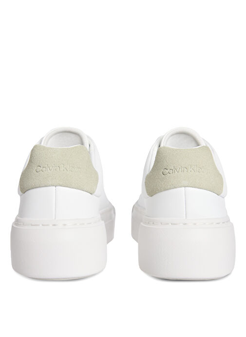 Calvin Klein Beyaz Kadın Deri Sneaker HW0HW02570 - Görsel 6