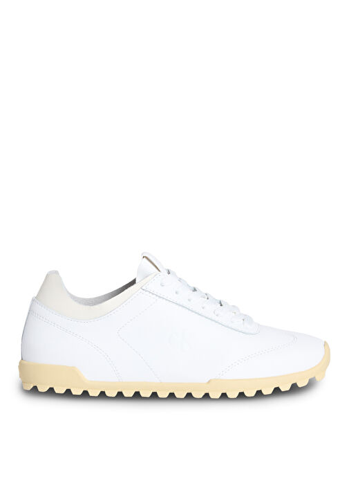 Calvin Klein Beyaz Kadın Deri Sneaker YW0YW01847 - Görsel 2