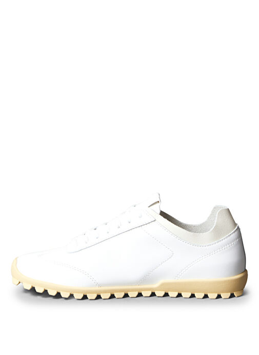 Calvin Klein Beyaz Kadın Deri Sneaker YW0YW01847 - Görsel 3