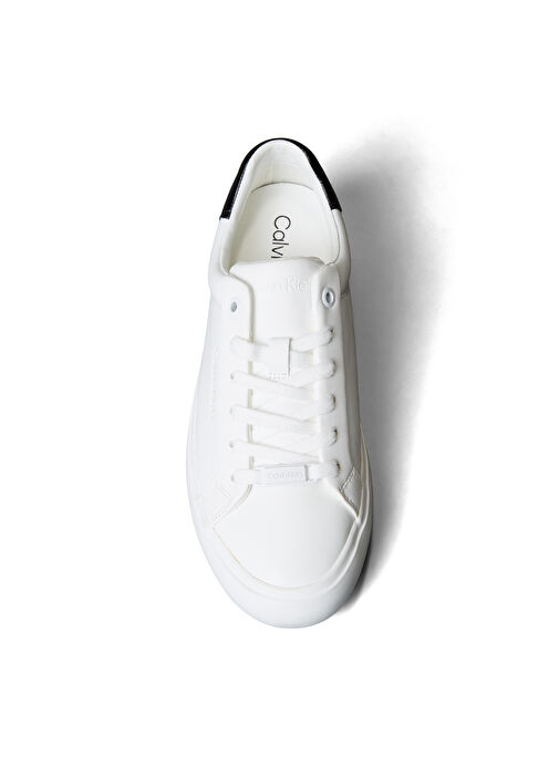 Calvin Klein Beyaz Kadın Deri Sneaker HW0HW01681 - Görsel 4