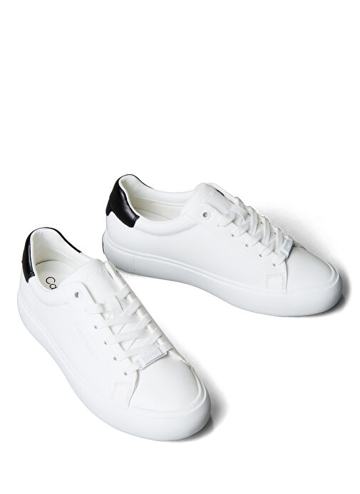 Calvin Klein Beyaz Kadın Deri Sneaker HW0HW01681 - Görsel 5