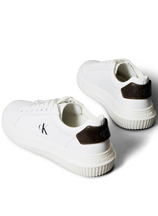 Calvin Klein Beyaz Kadın Deri Sneaker YW0YW01846 - Görsel 6