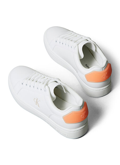 Calvin Klein Beyaz Kadın Deri Sneaker YW0YW01845 - Görsel 6