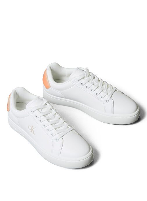 Calvin Klein Beyaz Kadın Deri Sneaker YW0YW01845 - Görsel 5