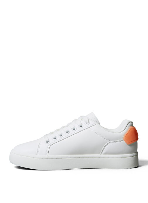 Calvin Klein Beyaz Kadın Deri Sneaker YW0YW01845 - Görsel 3