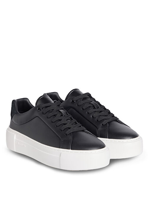 Calvin Klein Siyah Kadın Deri Sneaker HW0HW02570 - Görsel 4