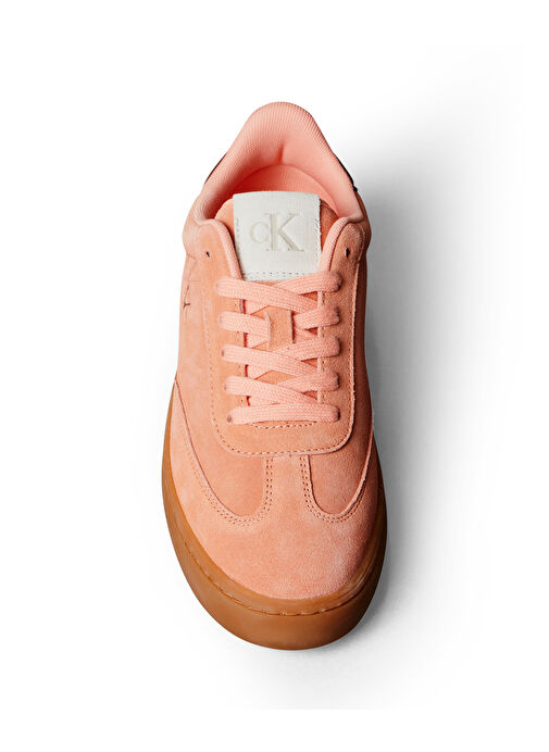 Calvin Klein Turuncu Kadın Deri Sneaker YW0YW01767 - Görsel 4