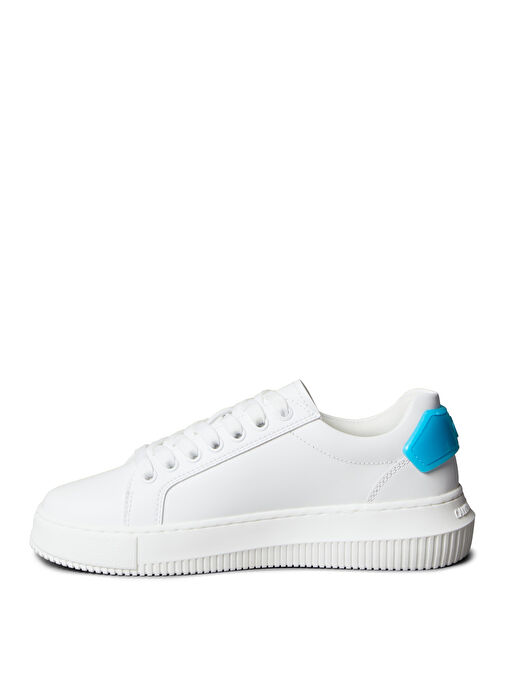 Calvin Klein Beyaz Kadın Deri Sneaker YW0YW01846 - Görsel 3